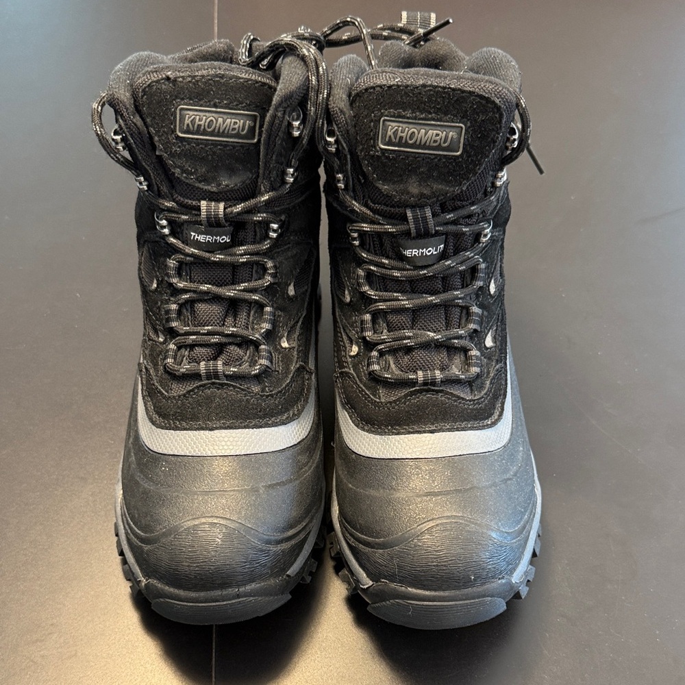 Khombu Black and Gray Thermolite Boots